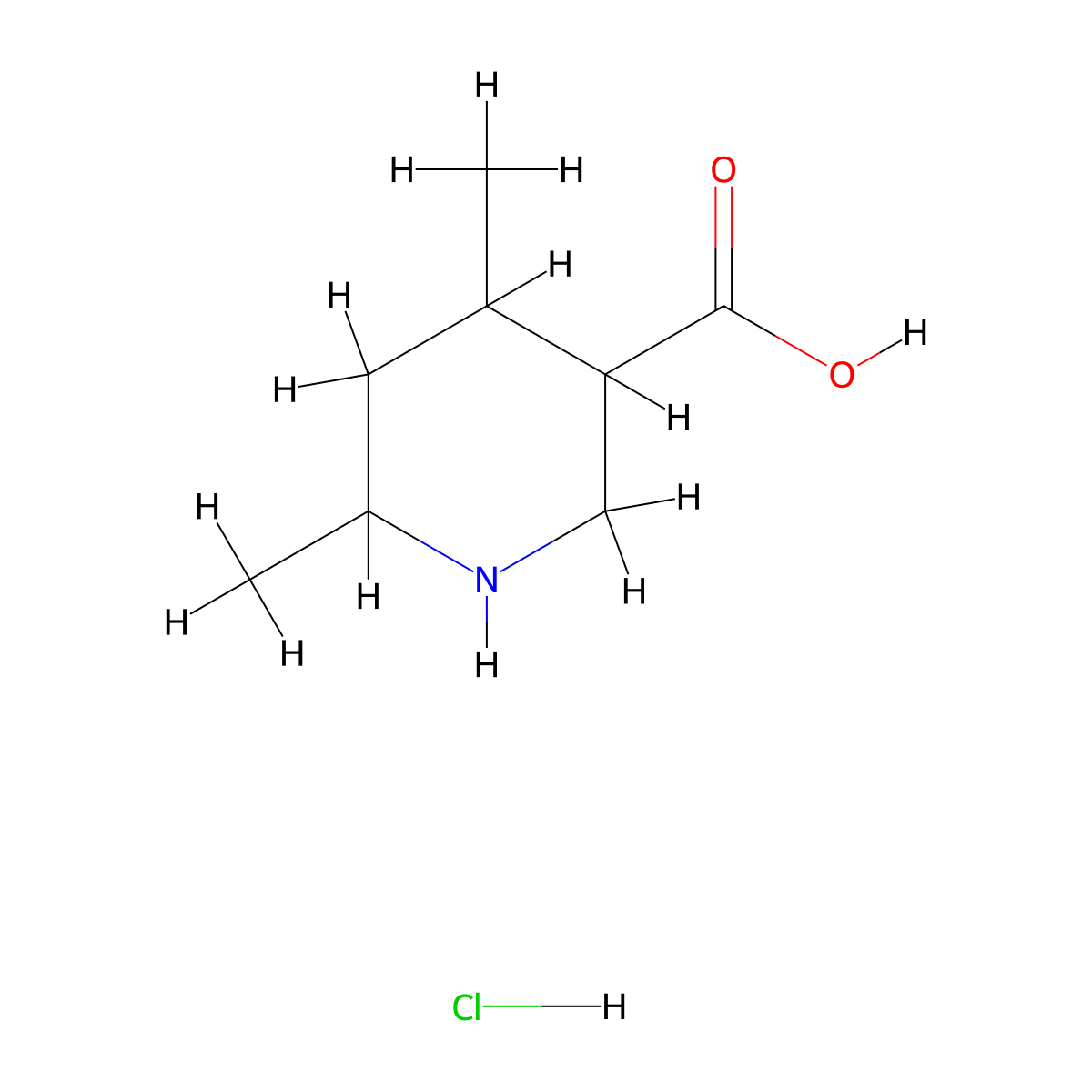 4,6-Dimethylpiperidine-3-carboxylic acid hydrochloride molecular structure, CAS 2225146-77-8