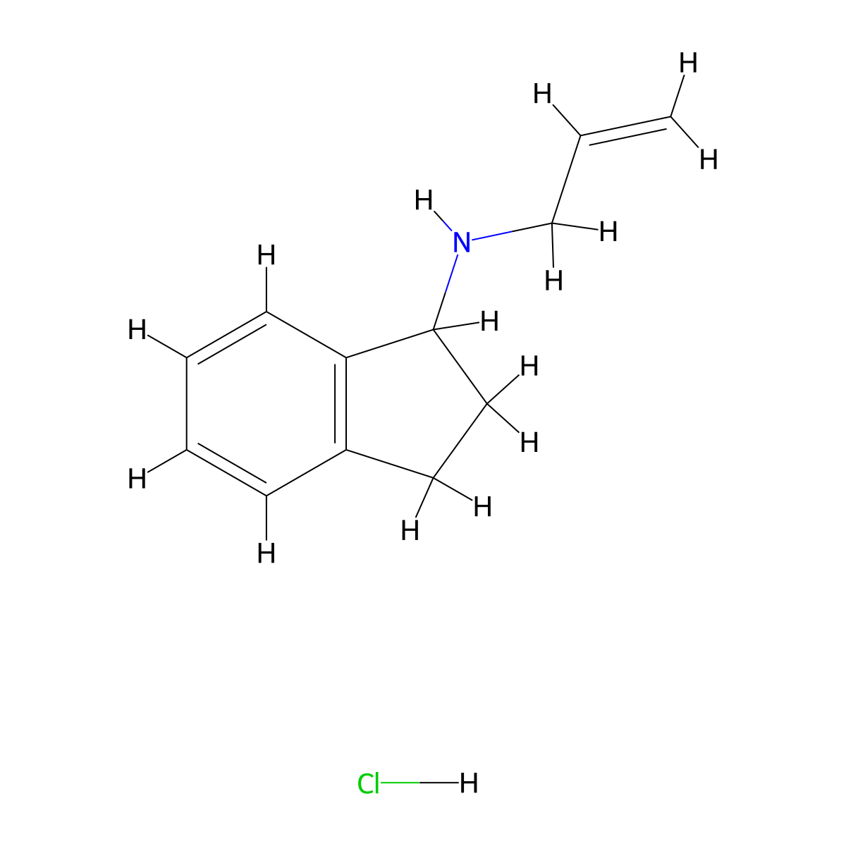 N-(prop-2-en-1-yl)-2,3-dihydro-1H-inden-1-amine hydrochloride molecular structure, CAS 2225146-78-9