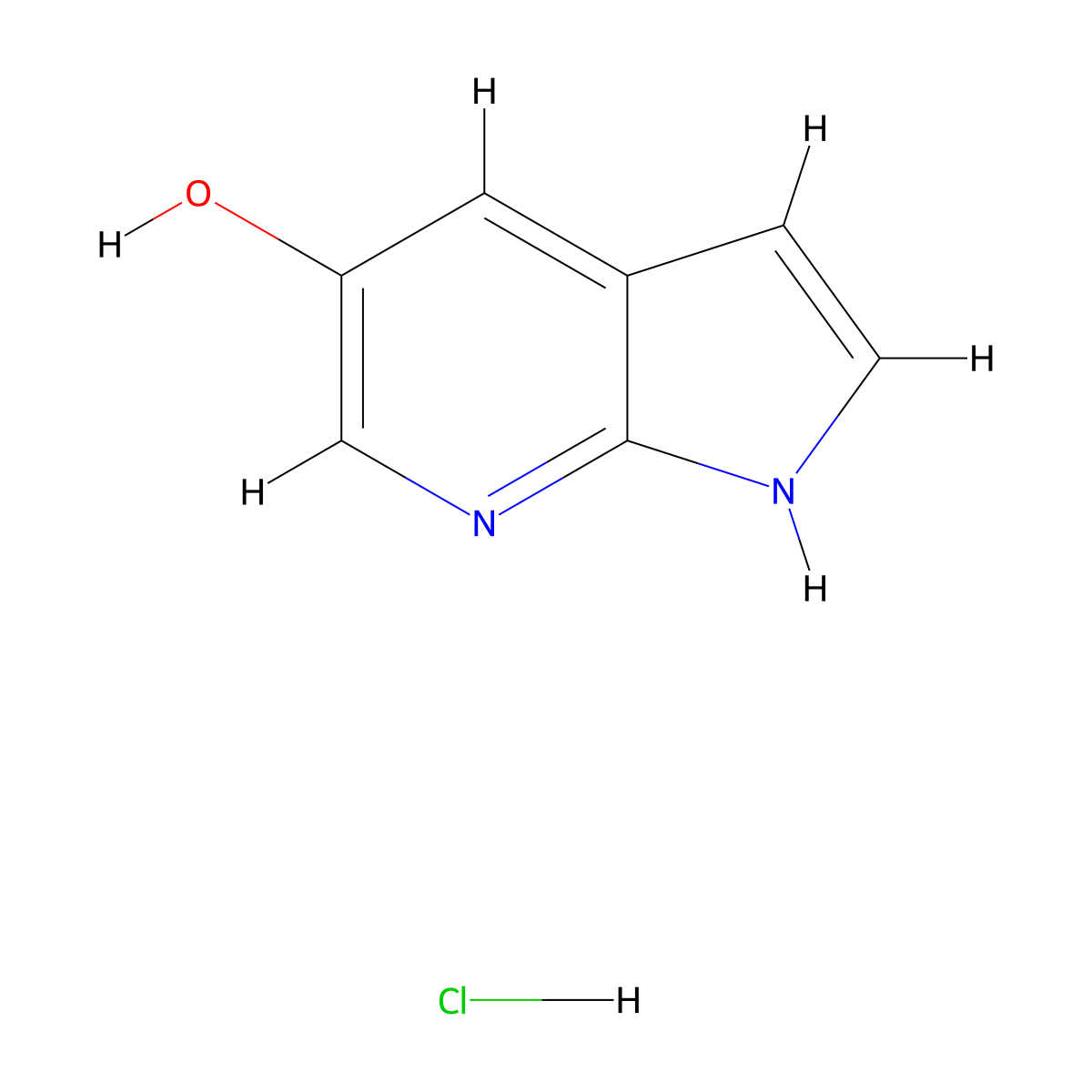 1H-Pyrrolo[2,3-b]pyridin-5-ol hydrochloride molecular structure, CAS 2225146-85-8