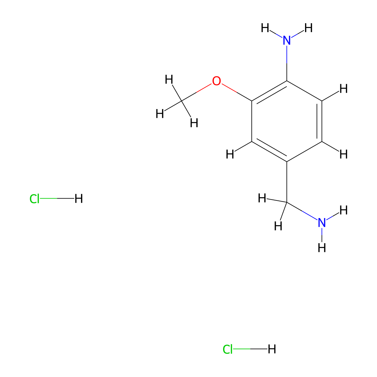 4-(Aminomethyl)-2-methoxyaniline dihydrochloride molecular structure, CAS 2225146-89-2