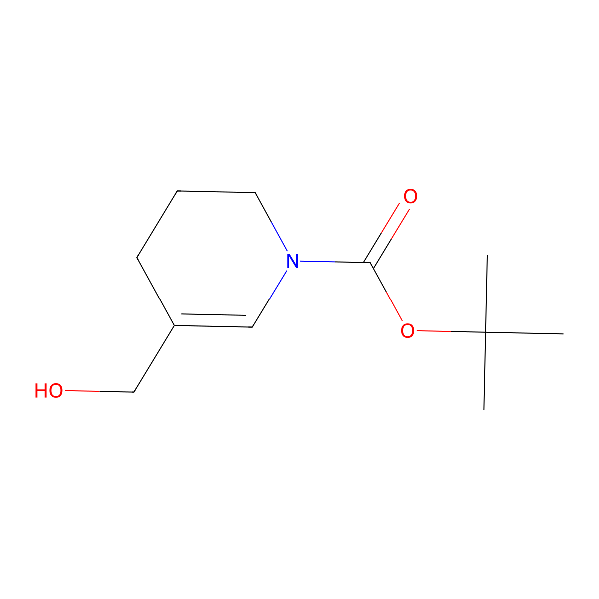 Tert-butyl 5-(hydroxymethyl)-1,2,3,4-tetrahydropyridine-1-carboxylate molecular structure, CAS 2225146-90-5