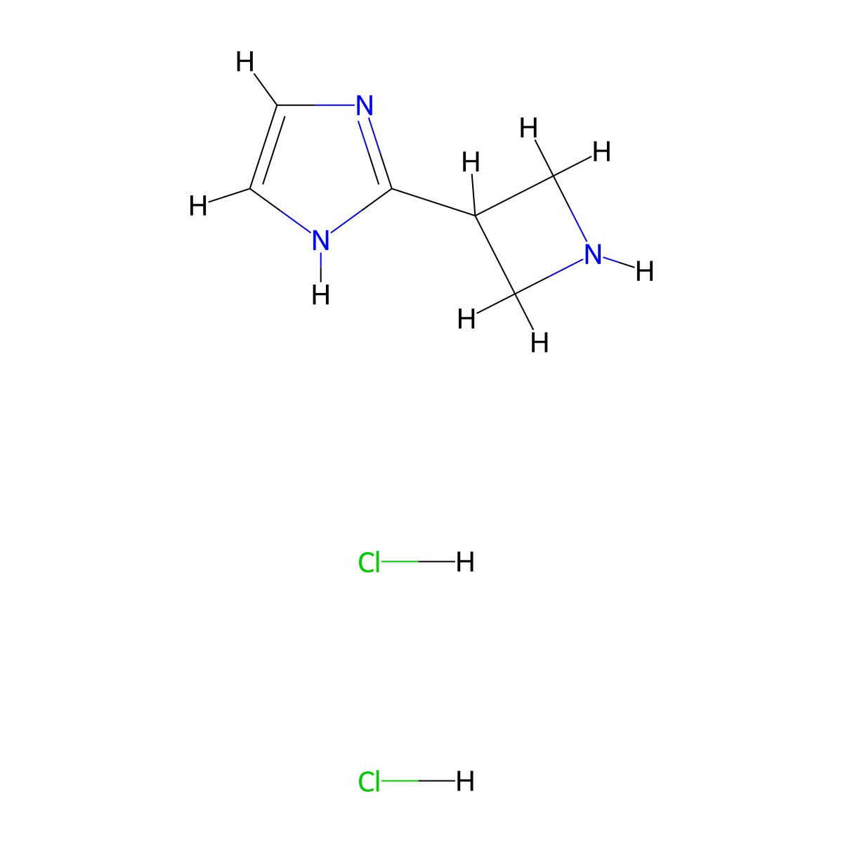 2-(azetidin-3-yl)-1H-imidazole dihydrochloride molecular structure, CAS 2225146-94-9