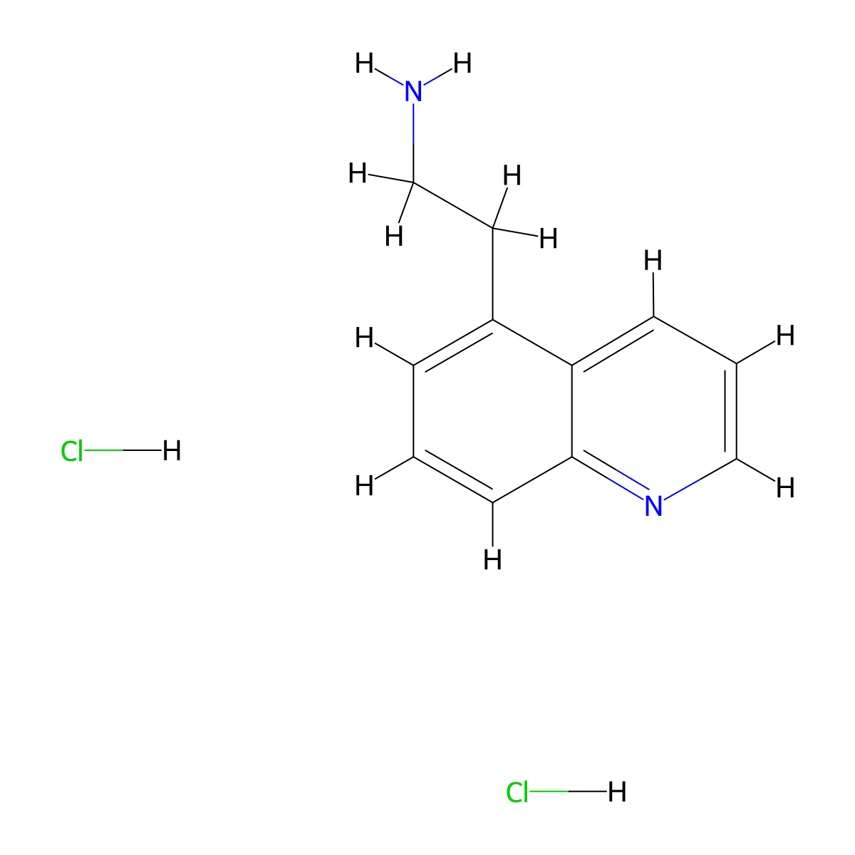 2-(Quinolin-5-yl)ethan-1-amine dihydrochloride molecular structure, CAS 2225147-05-5