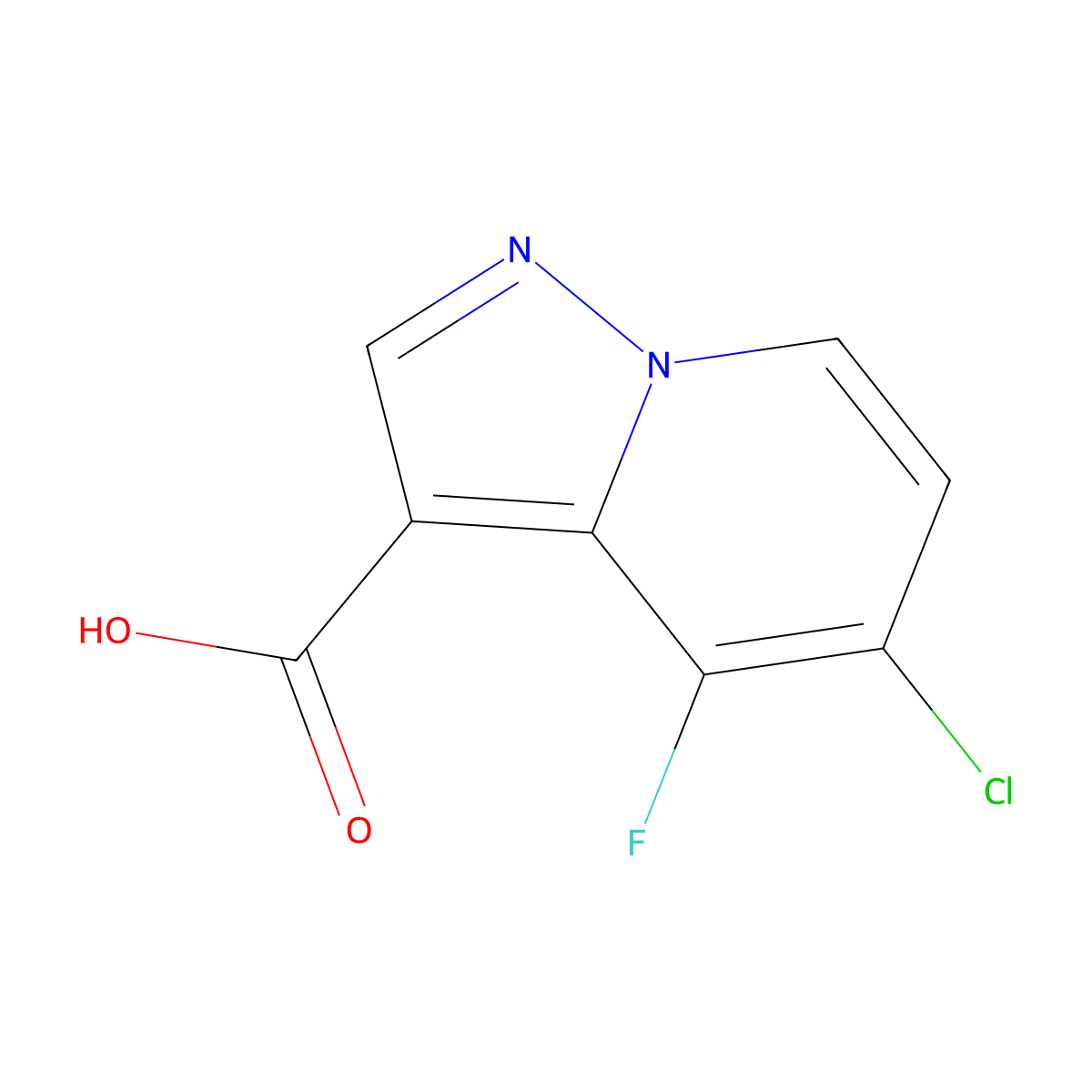 5-Chloro-4-fluoropyrazolo[1,5-a]pyridine-3-carboxylic acid molecular structure, CAS 2225147-11-3