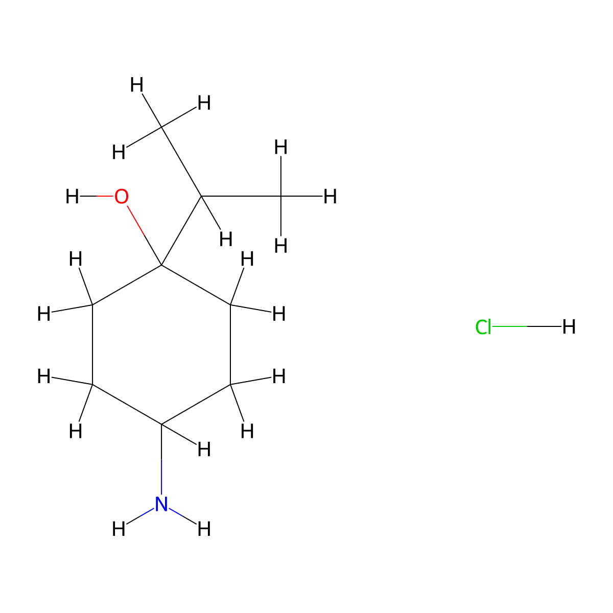 4-Amino-1-(propan-2-yl)cyclohexan-1-ol hydrochloride molecular structure, CAS 2225147-15-7