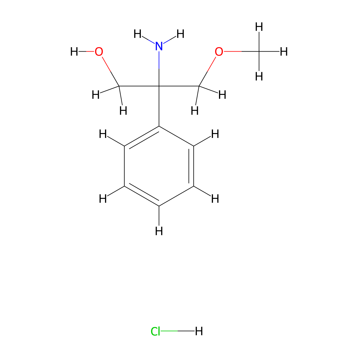 2-Amino-3-methoxy-2-phenylpropan-1-ol hydrochloride molecular structure, CAS 2225147-20-4