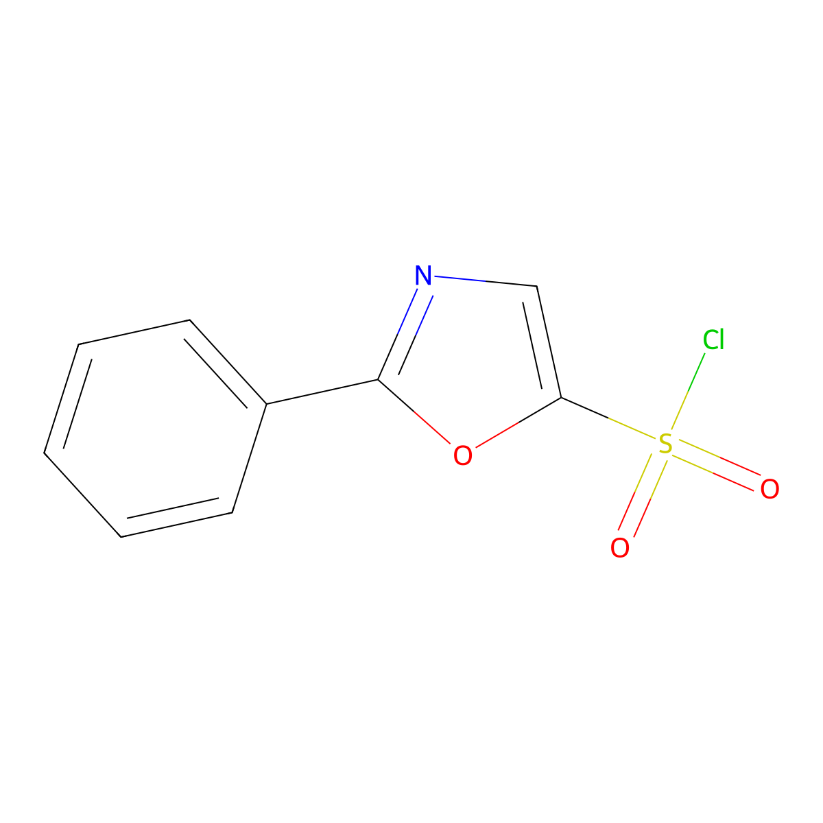 2-Phenyl-1,3-oxazole-5-sulfonyl chloride molecular structure, CAS 2225147-22-6
