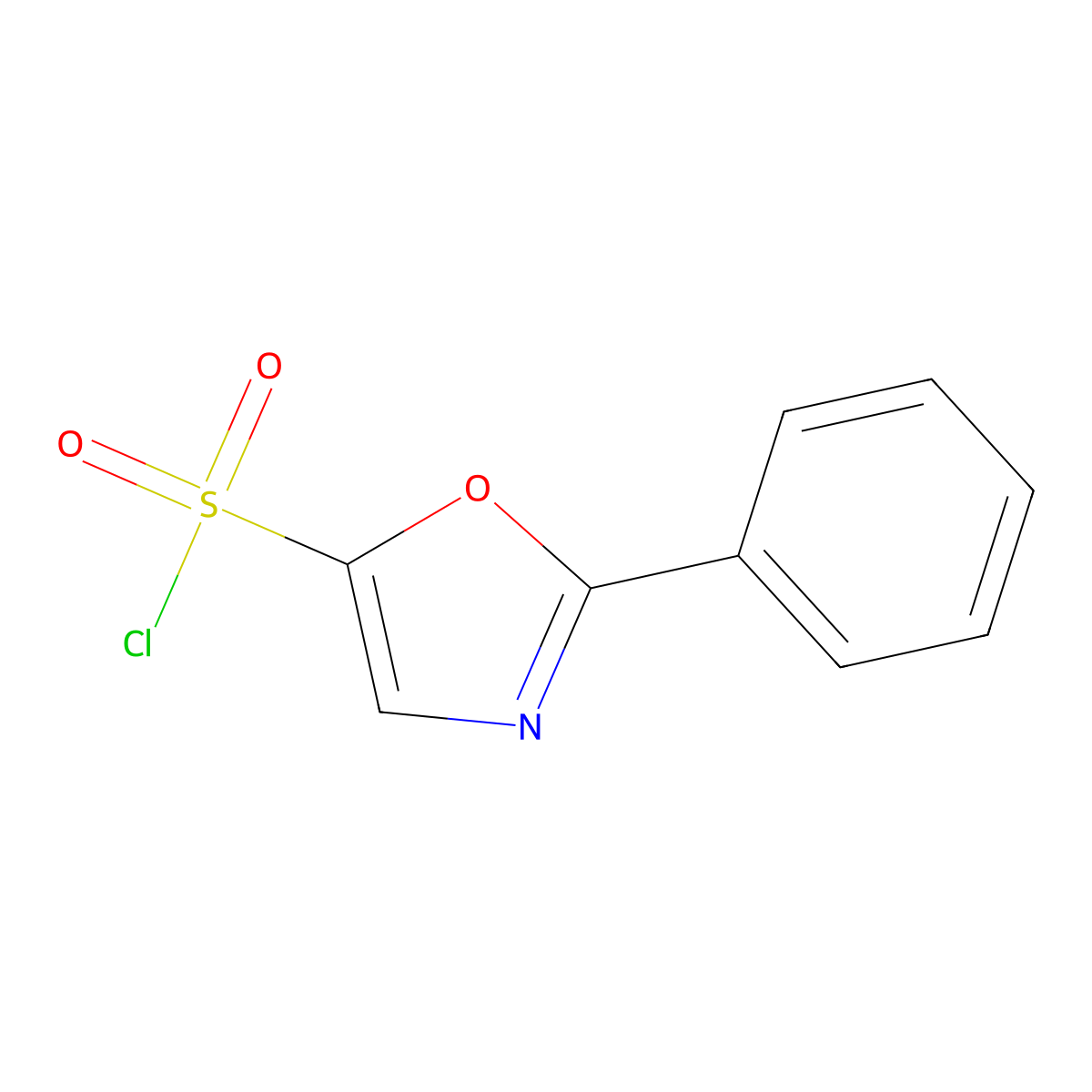 2-Phenyl-1,3-oxazole-5-sulfonyl chloride molecular structure, CAS 2225147-22-6