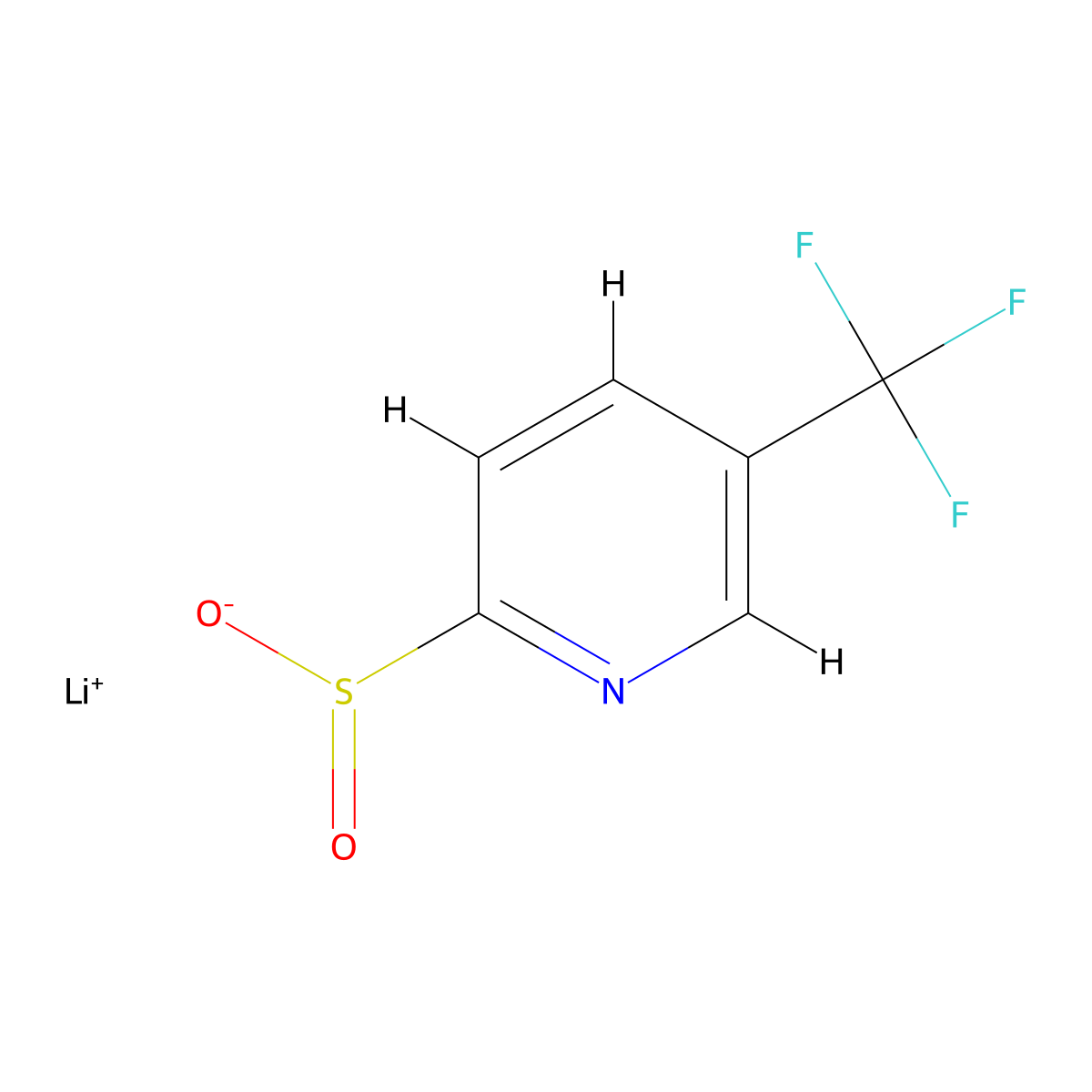 Lithium(1+) ion 5-(trifluoromethyl)pyridine-2-sulfinate molecular structure, CAS 2225147-43-1