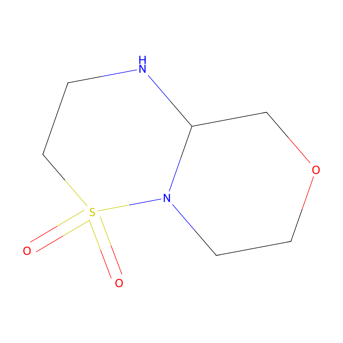 hexahydro-1H-4lambda6-[1,2,4]thiadiazino[3,2-c]morpholine-4,4-dione molecular structure, CAS 2225147-51-1