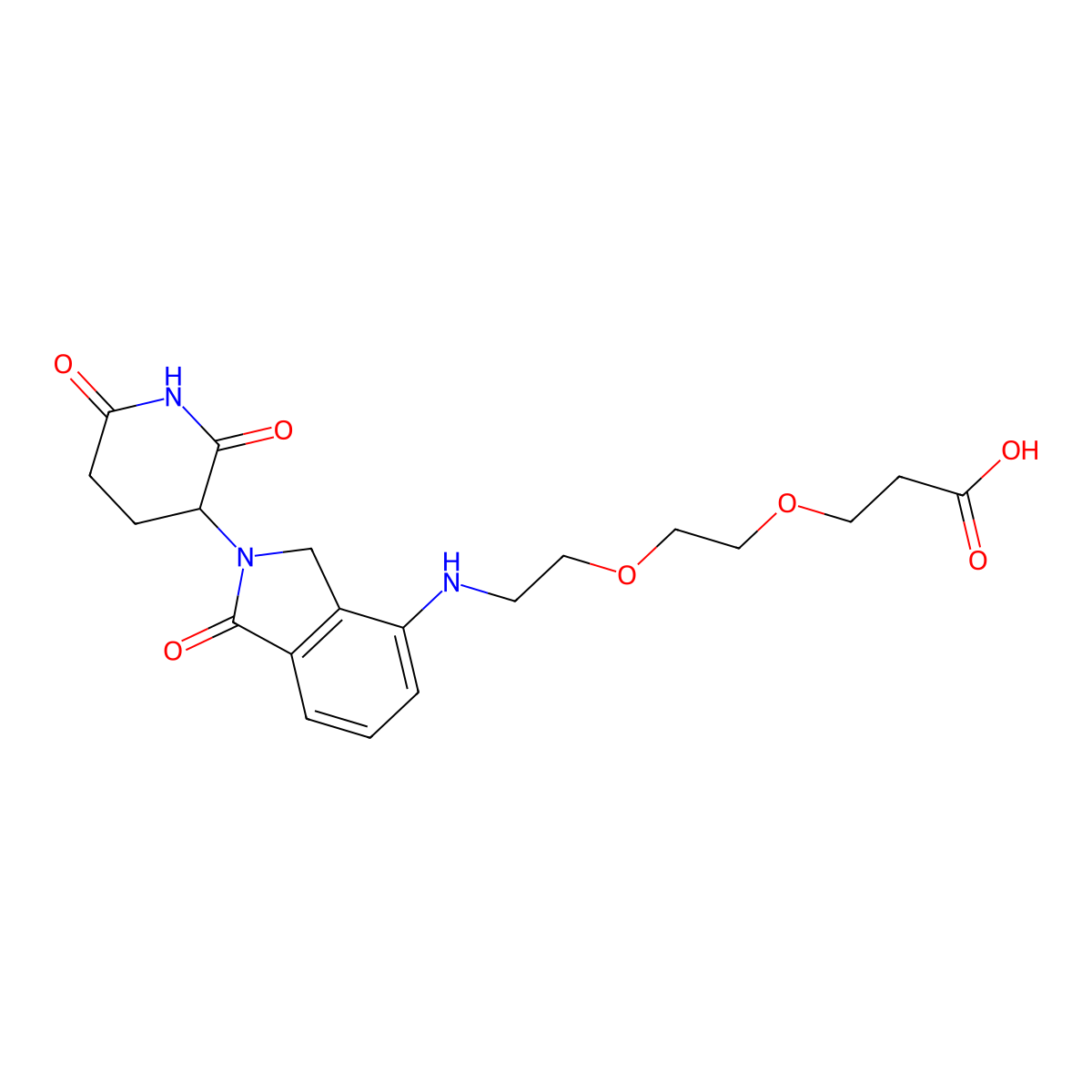 Lenalidomide-PEG2-C2-acid molecular structure, CAS 2225148-42-3