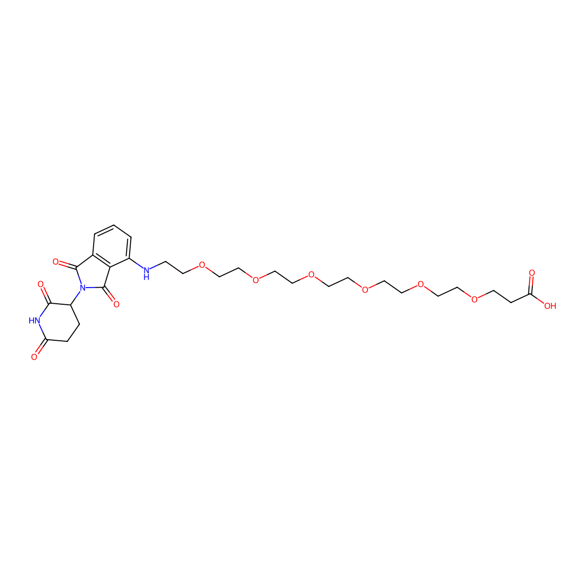 Pomalidomide-PEG6-COOH molecular structure, CAS 2225148-49-0