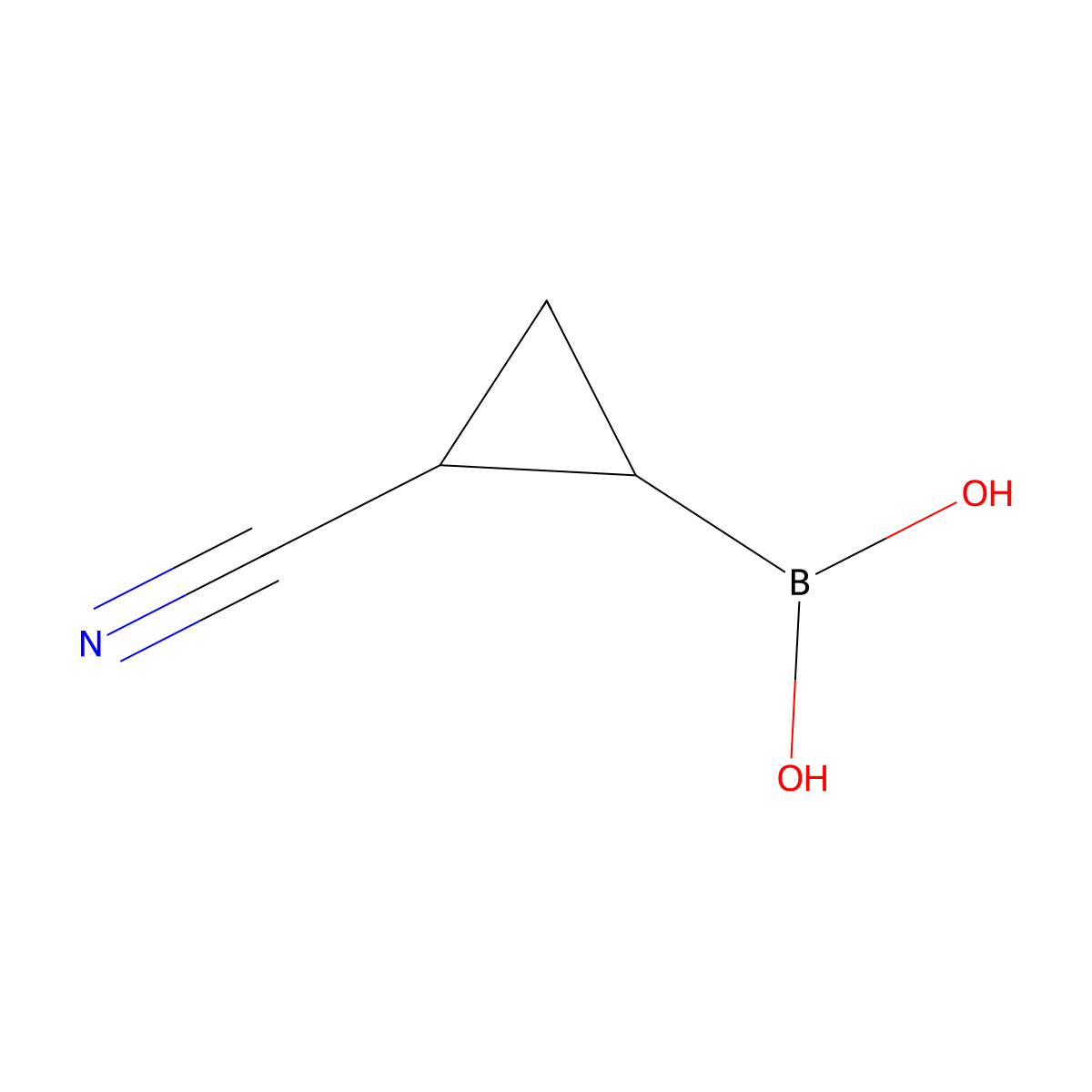 (2-Cyanocyclopropyl)boronic acid molecular structure, CAS 2225151-84-6