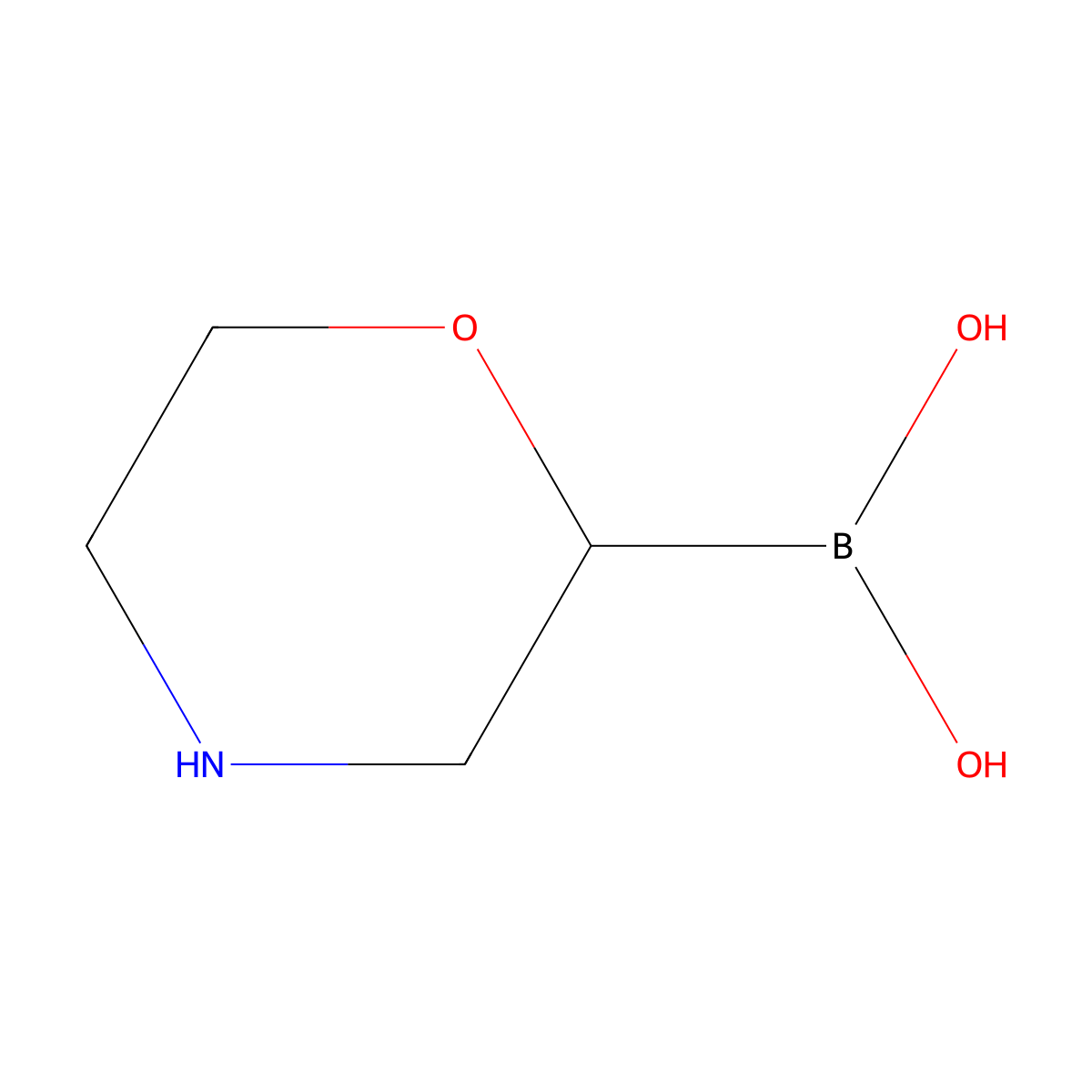 Morpholin-2-ylboronic acid molecular structure, CAS 2225151-85-7