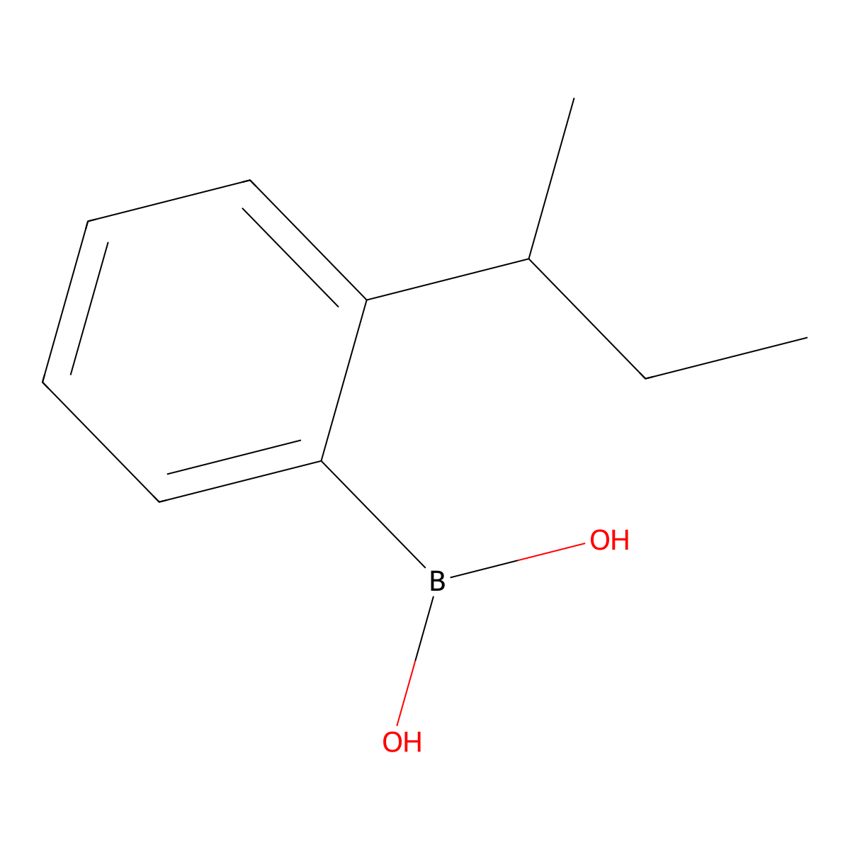 [2-(Butan-2-yl)phenyl]boronic acid molecular structure, CAS 2225151-86-8