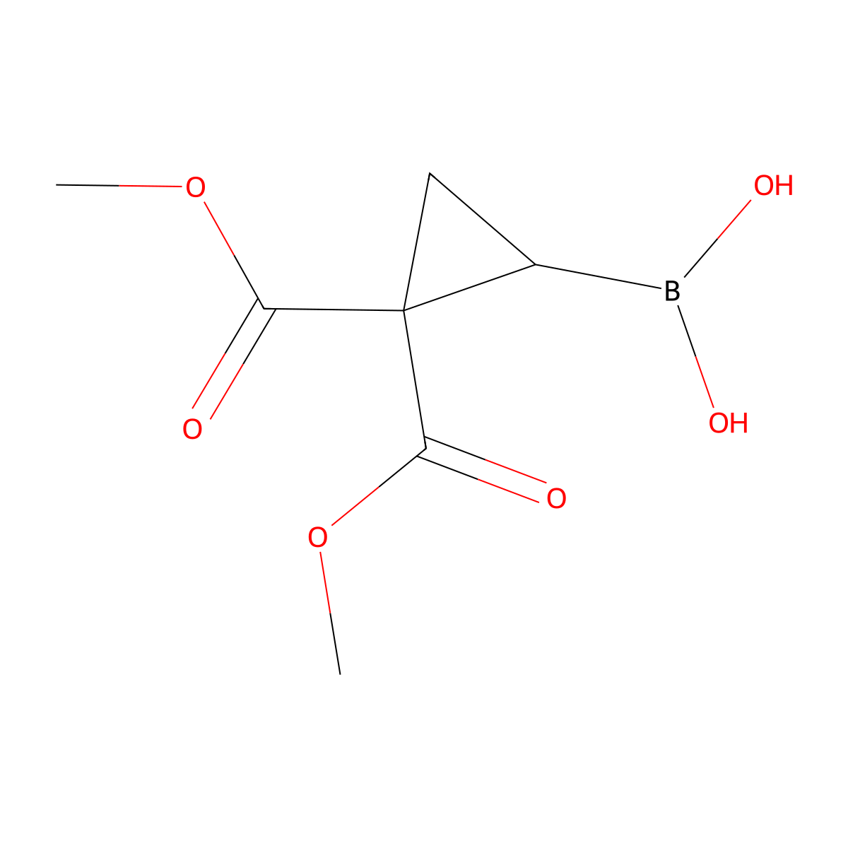 (2,2-Bis(methoxycarbonyl)cyclopropyl)boronic acid molecular structure, CAS 2225151-98-2