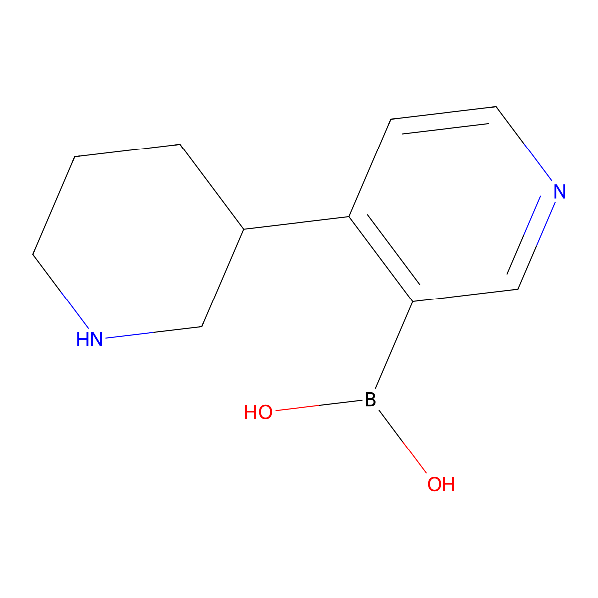 (4-(Piperidin-3-yl)pyridin-3-yl)boronic acid molecular structure, CAS 2225152-07-6