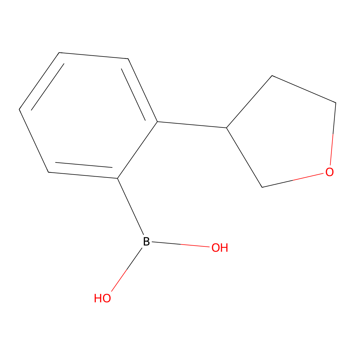 2-(3-Tetrahydrofuranyl)phenylboronic acid molecular structure, CAS 2225152-25-8