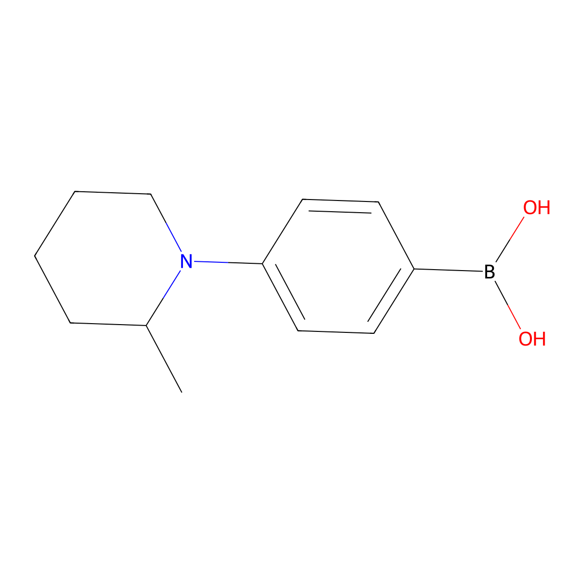 4-(2-Methylpiperidin-1-yl)phenylboronic acid molecular structure, CAS 2225152-42-9