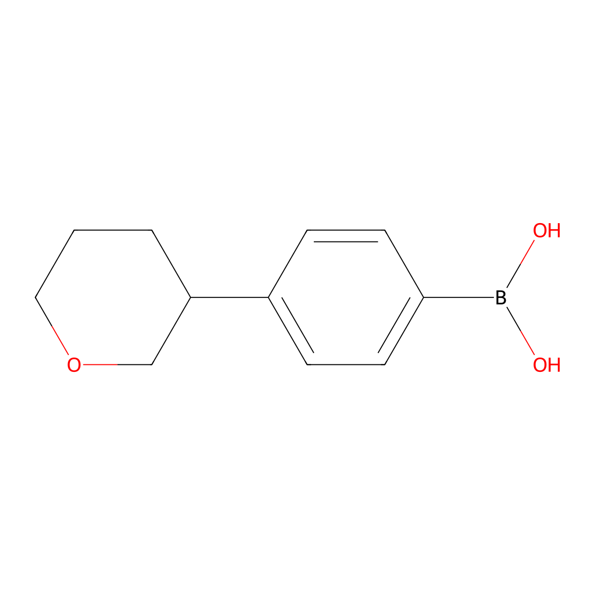 4-(Oxan-3-yl)phenylboronic acid molecular structure, CAS 2225152-43-0