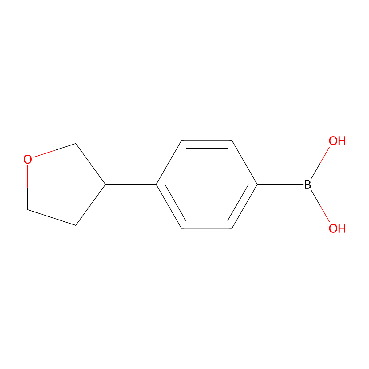 (4-(Tetrahydrofuran-3-yl)phenyl)boronic acid molecular structure, CAS 2225152-85-0