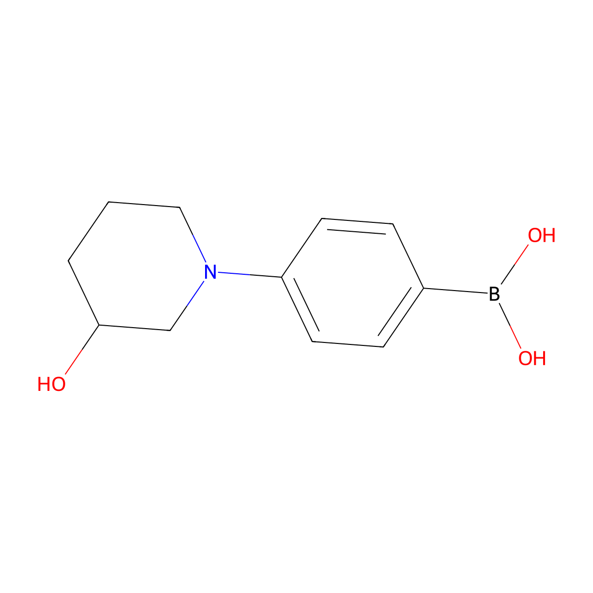 4-(3-Hydroxypiperidin-1-yl)phenylboronic acid molecular structure, CAS 2225152-98-5