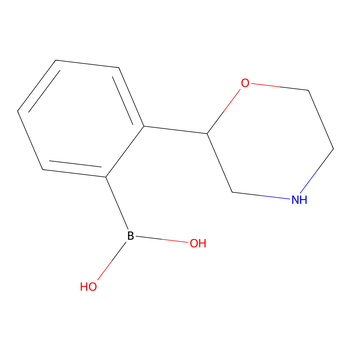 (2-(Morpholin-2-yl)phenyl)boronic acid molecular structure, CAS 2225153-33-1
