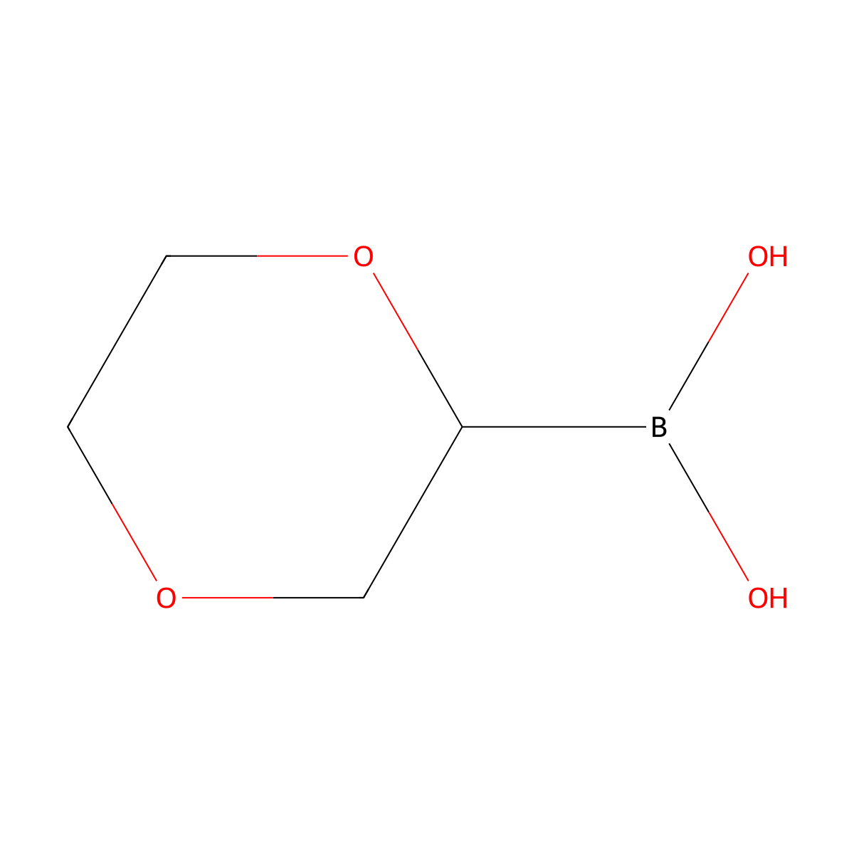 (1,4-Dioxan-2-yl)boronic acid molecular structure, CAS 2225153-46-6