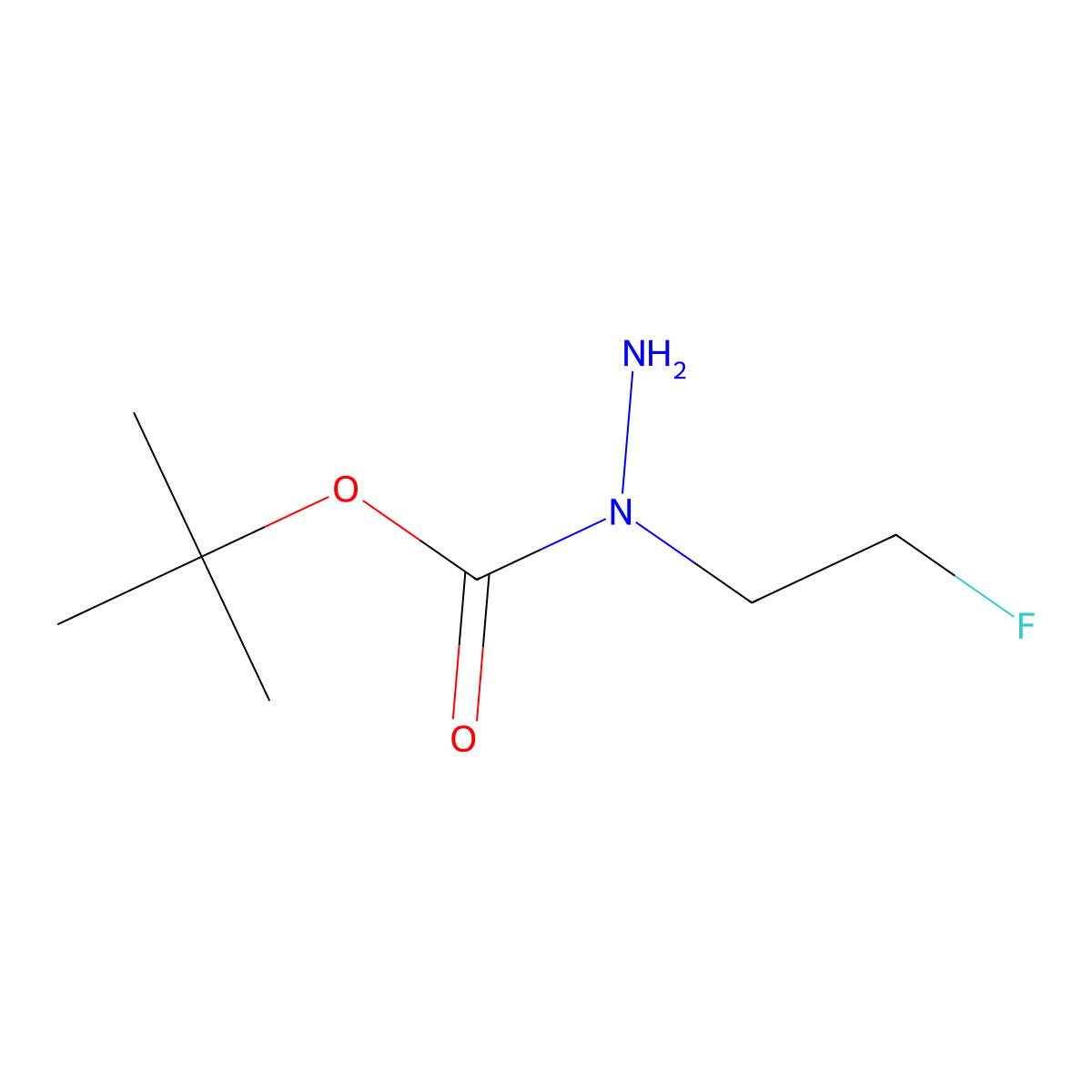N-(2-fluoroethyl)(tert-butoxy)carbohydrazide molecular structure, CAS 2225154-23-2