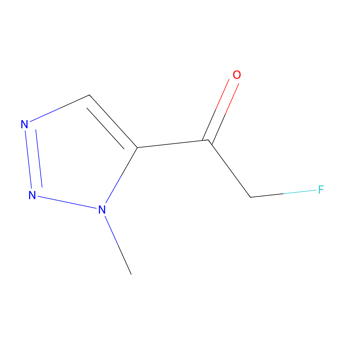 2-Fluoro-1-(1-methyl-1H-1,2,3-triazol-5-yl)ethan-1-one molecular structure, CAS 2225154-25-4