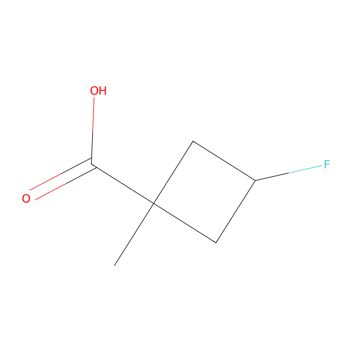 3-Fluoro-1-methylcyclobutane-1-carboxylic acid molecular structure, CAS 2225154-28-7