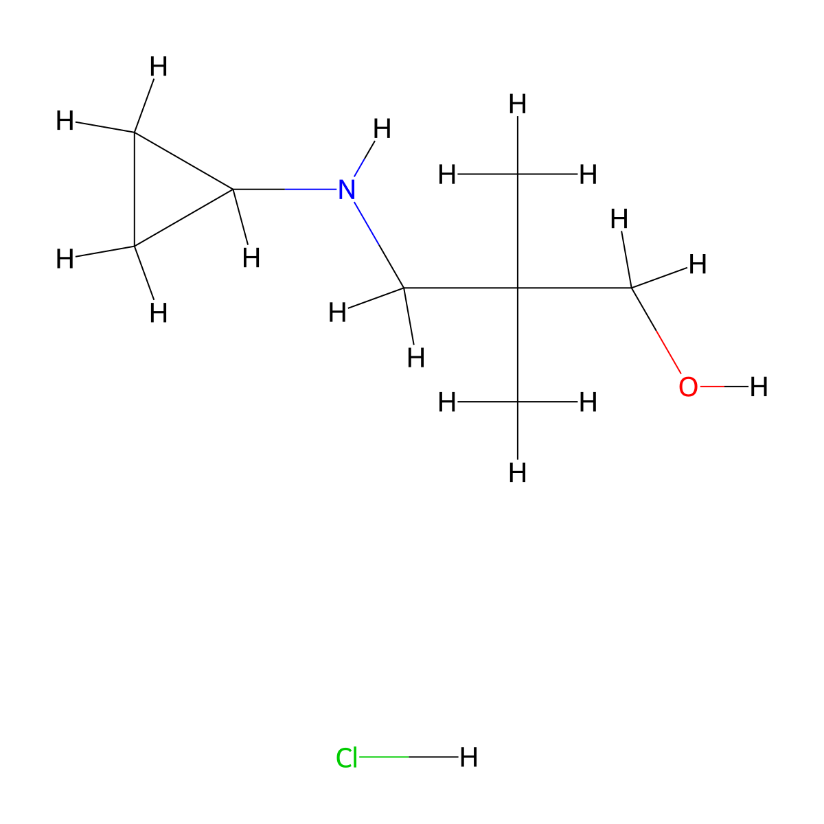 3-(Cyclopropylamino)-2,2-dimethylpropan-1-ol hydrochloride molecular structure, CAS 2225154-29-8