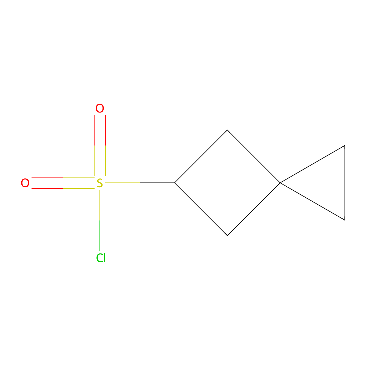 Spiro[2.3]hexane-5-sulfonyl chloride molecular structure, CAS 2225154-30-1