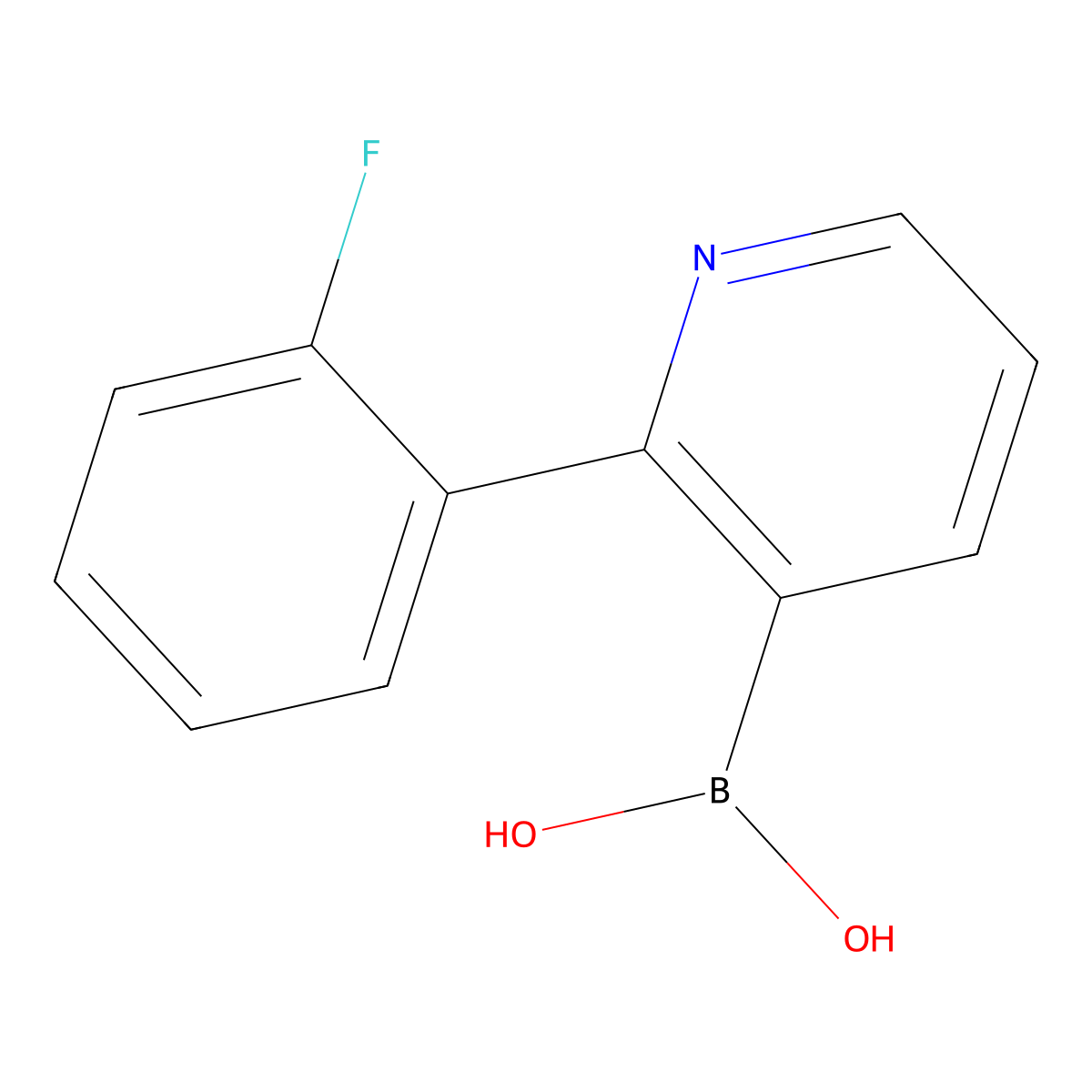 2-(2-Fluorophenyl)pyridine-3-boronic acid molecular structure, CAS 2225154-57-2