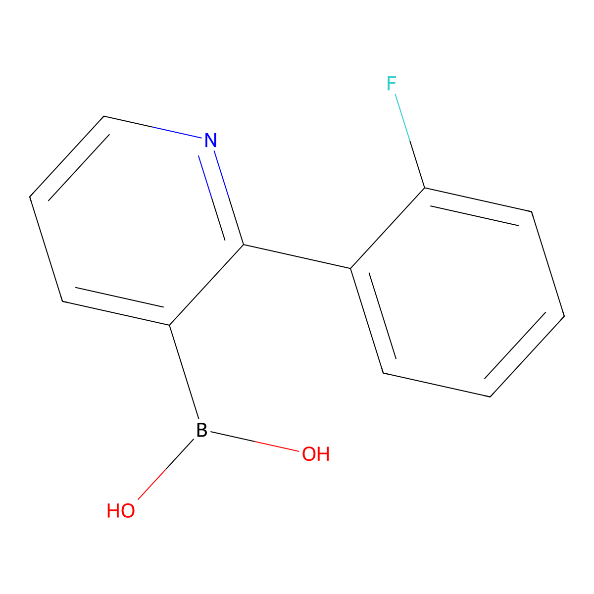 2-(2-Fluorophenyl)pyridine-3-boronic acid molecular structure, CAS 2225154-57-2