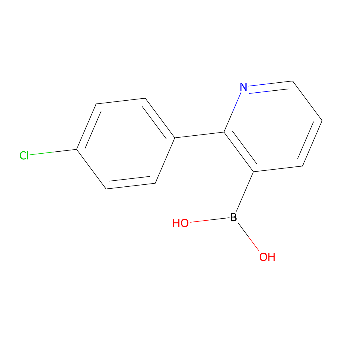 2-(4-Chlorophenyl)pyridine-3-boronic acid molecular structure, CAS 2225154-60-7