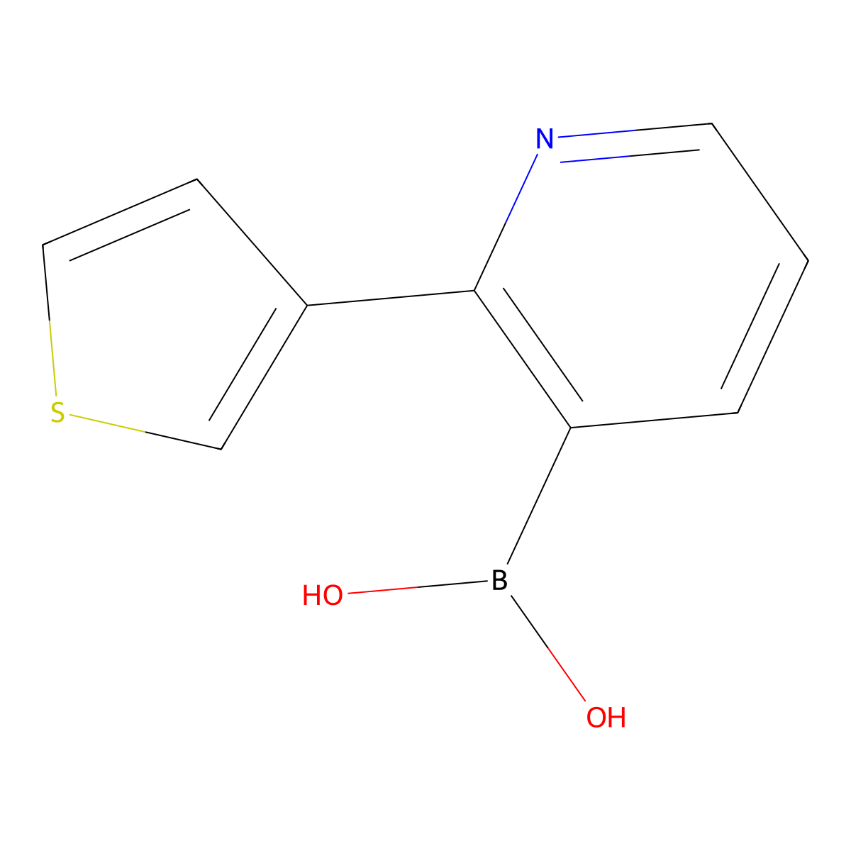 2-(3-Thienyl)pyridine-3-boronic acid molecular structure, CAS 2225154-61-8