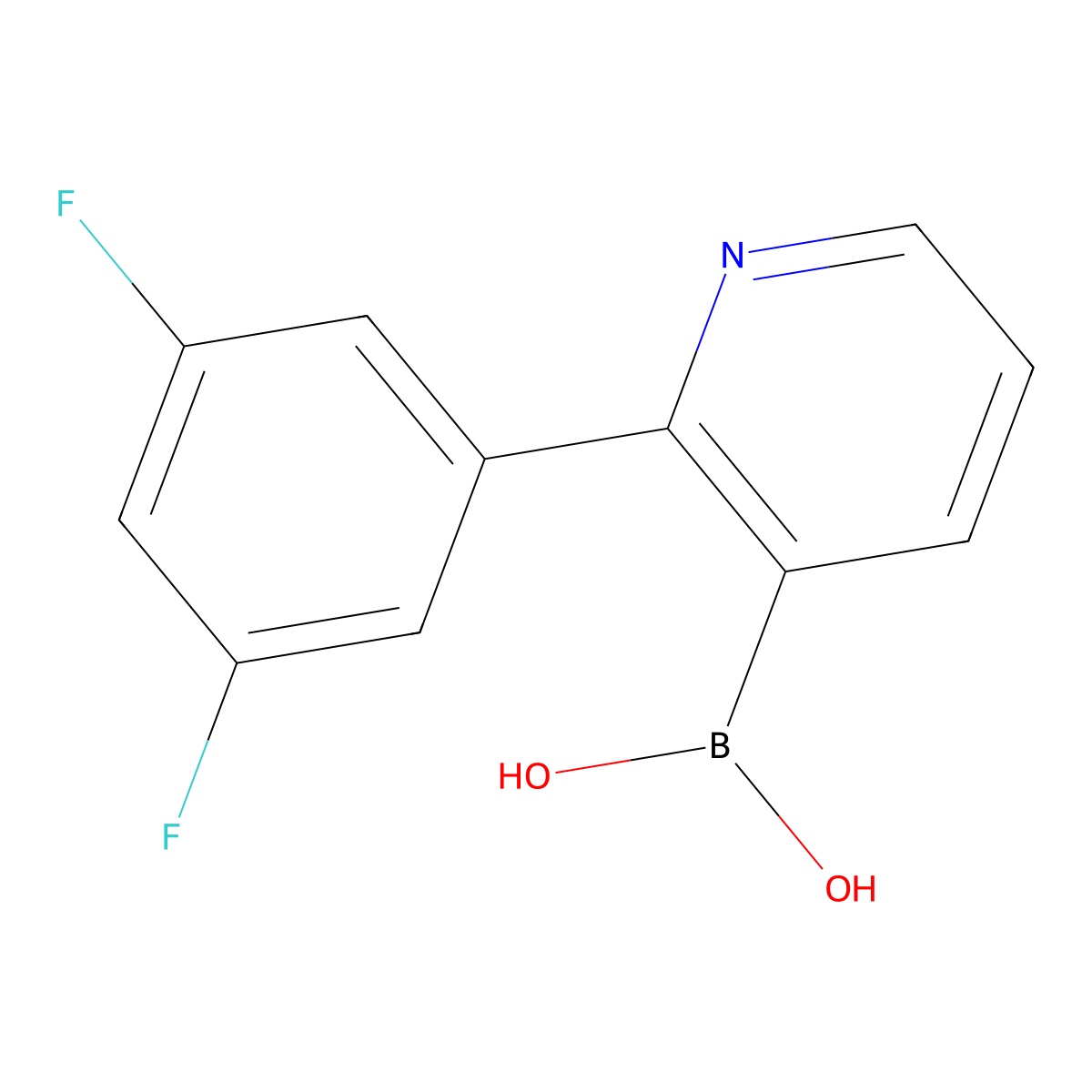 2-(3,5-Difluorophenyl)pyridine-3-boronic acid molecular structure, CAS 2225154-66-3