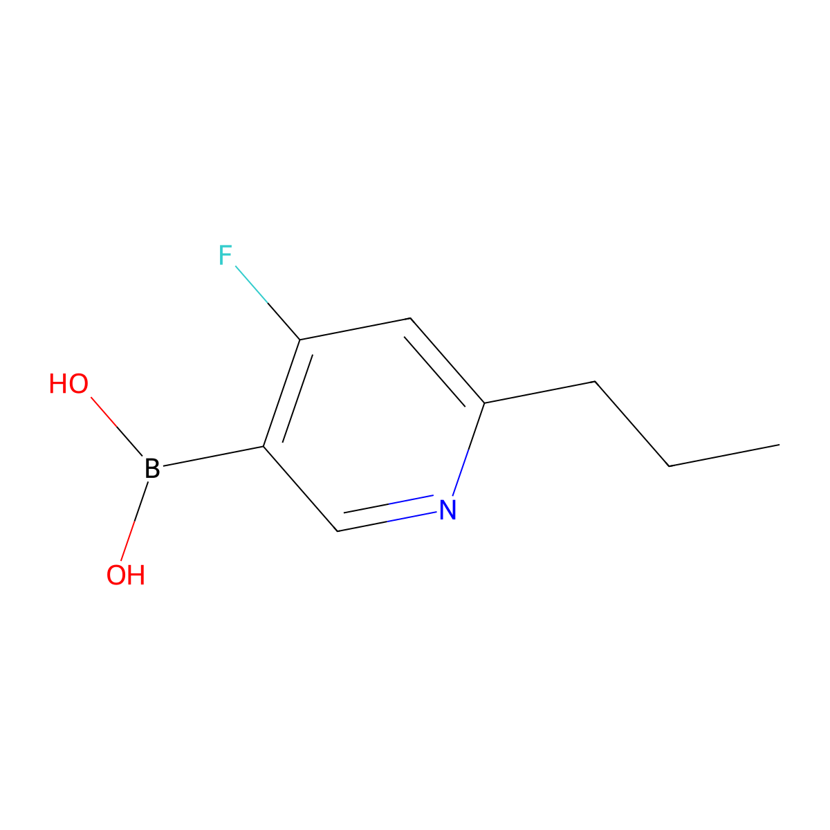 (4-Fluoro-6-propylpyridin-3-yl)boronic acid molecular structure, CAS 2225154-71-0