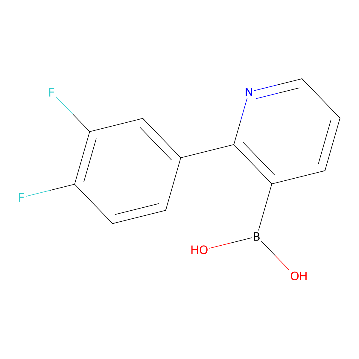2-(3,4-Difluorophenyl)pyridine-3-boronic acid molecular structure, CAS 2225154-96-9