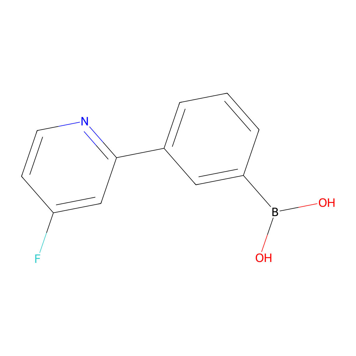 (3-(4-Fluoropyridin-2-yl)phenyl)boronic acid molecular structure, CAS 2225154-99-2