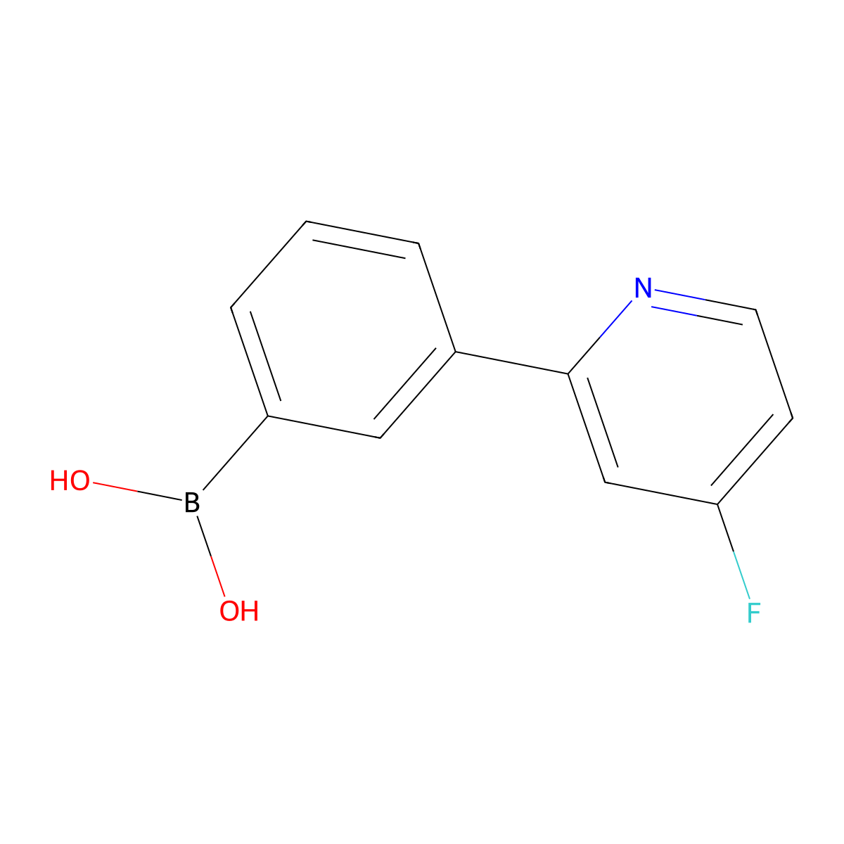 (3-(4-Fluoropyridin-2-yl)phenyl)boronic acid molecular structure, CAS 2225154-99-2