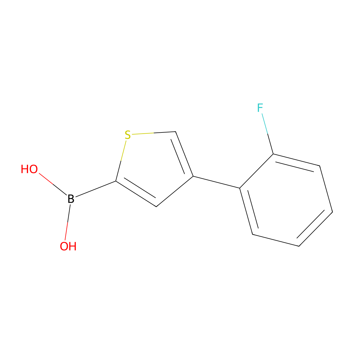 (4-(2-Fluorophenyl)thiophen-2-yl)boronic acid molecular structure, CAS 2225155-39-3
