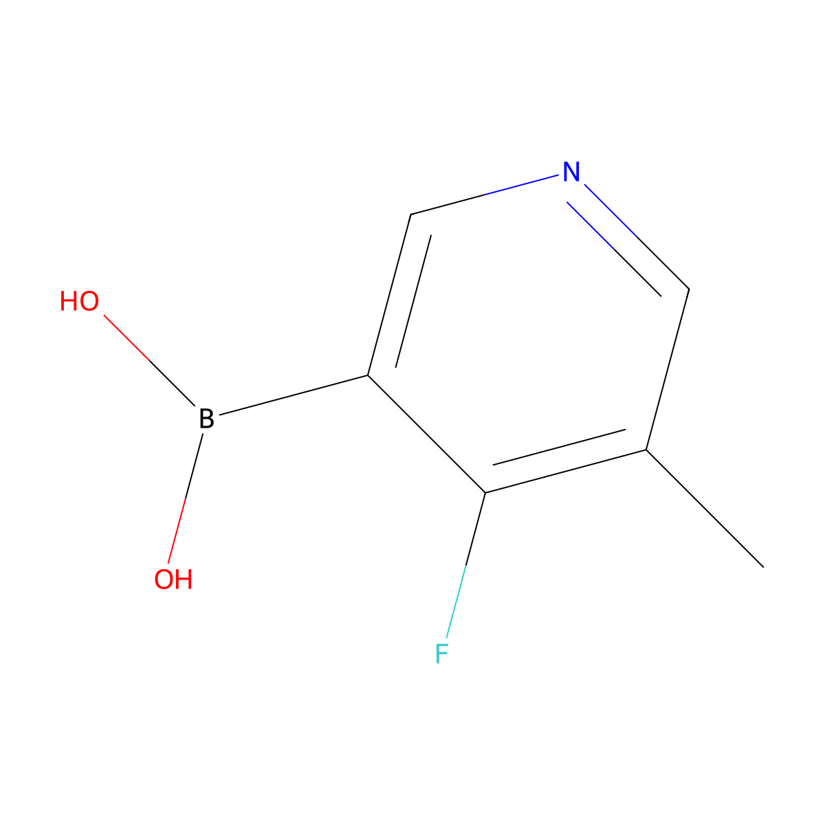 (4-Fluoro-5-methylpyridin-3-YL)boronic acid molecular structure, CAS 2225155-44-0