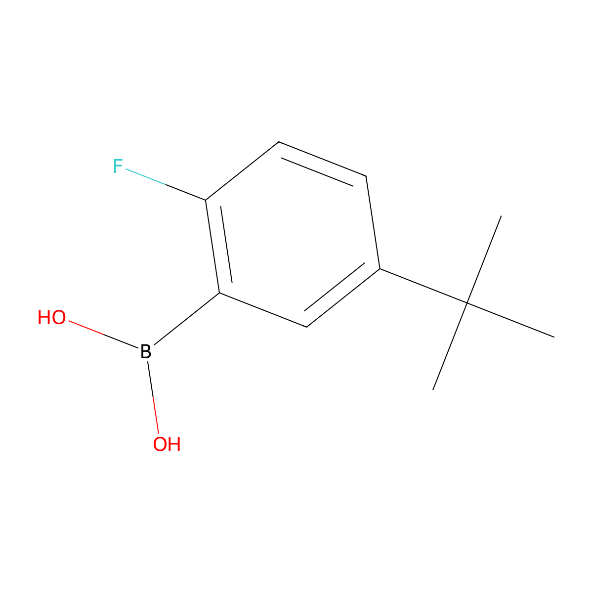 (5-tert-Butyl-2-fluorophenyl)boronic acid molecular structure, CAS 2225155-59-7
