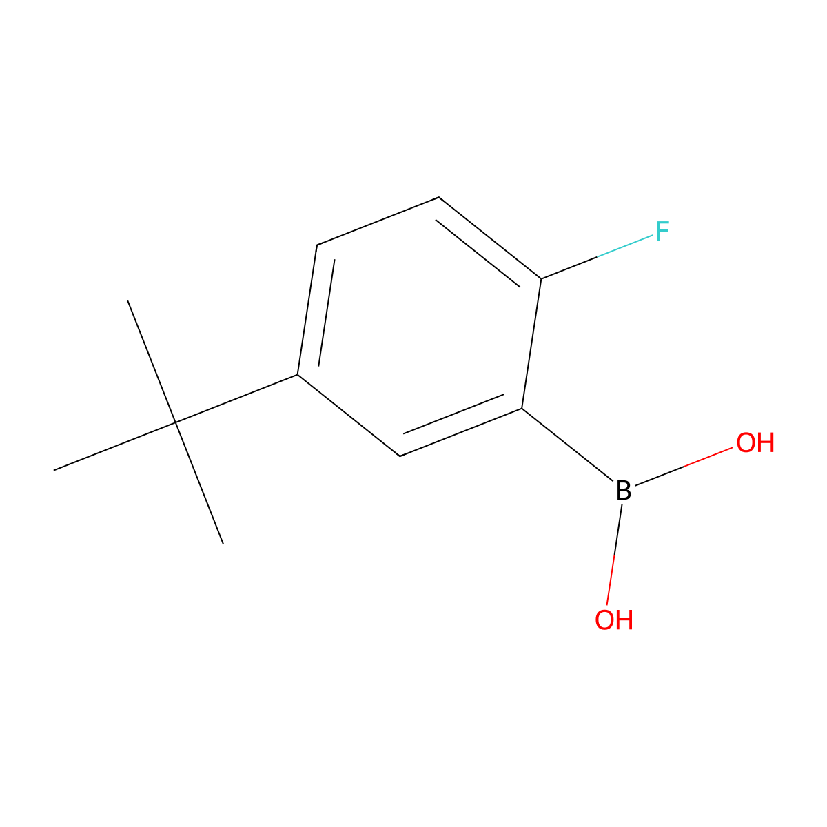 (5-tert-Butyl-2-fluorophenyl)boronic acid molecular structure, CAS 2225155-59-7