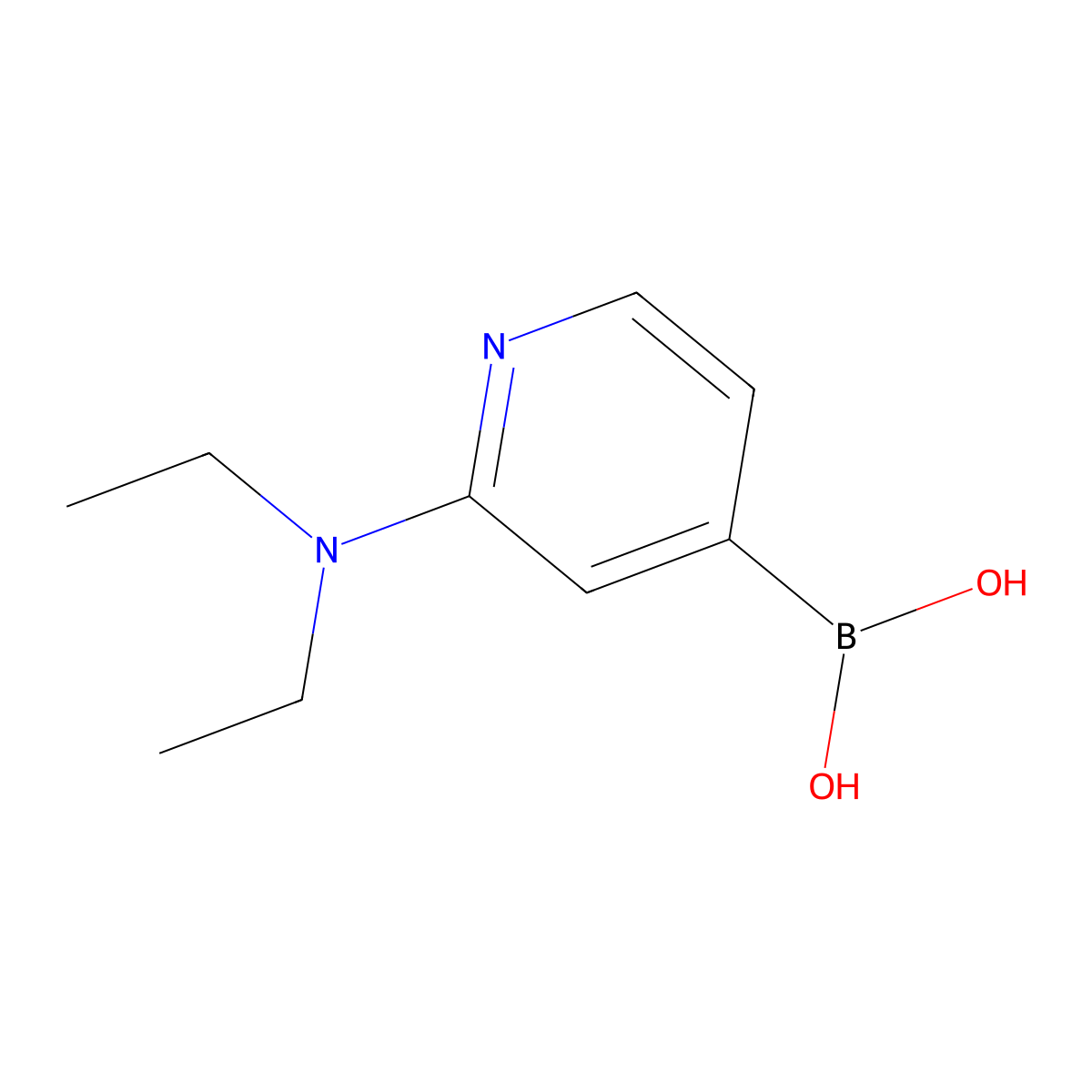 (2-(Diethylamino)pyridin-4-yl)boronic acid molecular structure, CAS 2225155-86-0