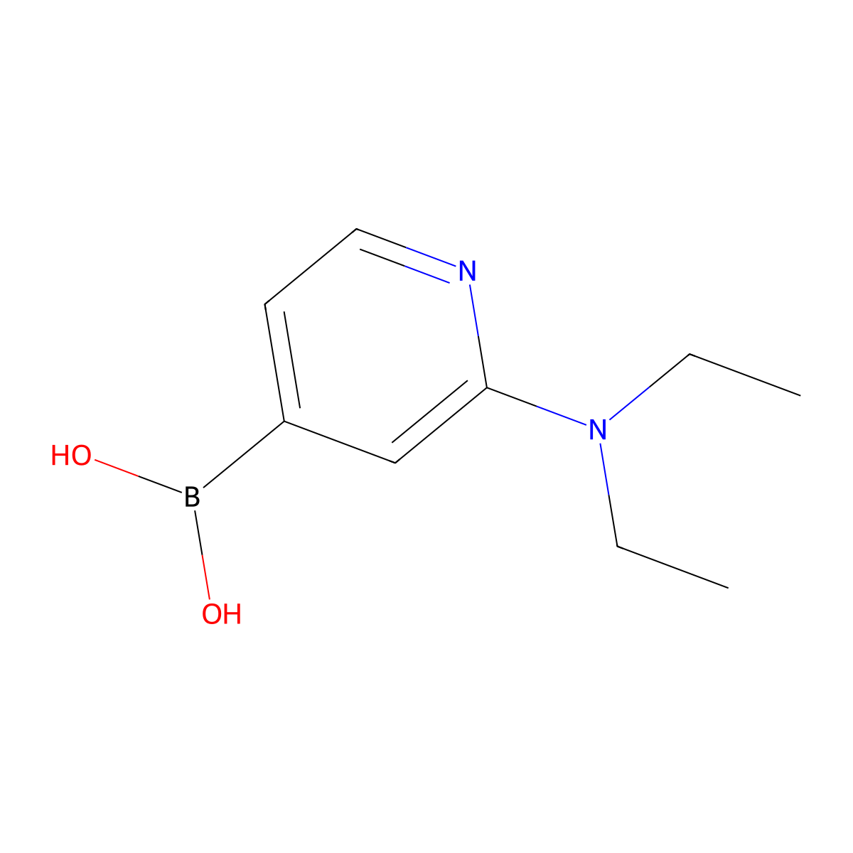 (2-(Diethylamino)pyridin-4-yl)boronic acid molecular structure, CAS 2225155-86-0
