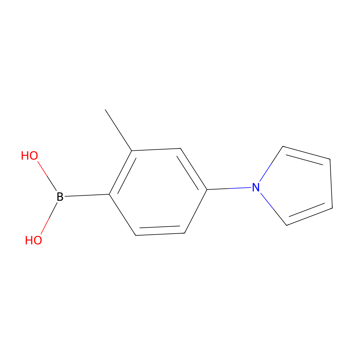(2-Methyl-4-(1H-pyrrol-1-yl)phenyl)boronic acid molecular structure, CAS 2225169-03-7