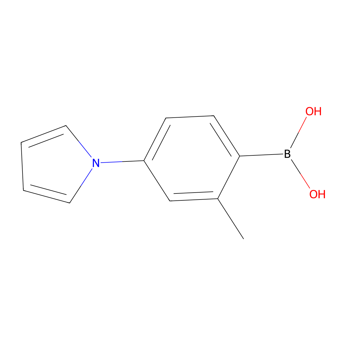 (2-Methyl-4-(1H-pyrrol-1-yl)phenyl)boronic acid molecular structure, CAS 2225169-03-7